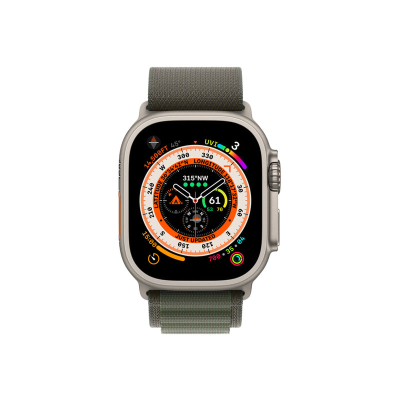 Apple Watch Ultra GPS + Cellular, 49mm Titanium Case with Alpine Loop Medium Green