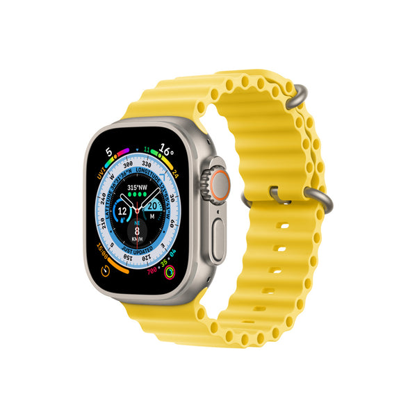 Apple Watch Ultra (GPS + Cellular) 49mm Titanium Case with with Yellow Ocean Band